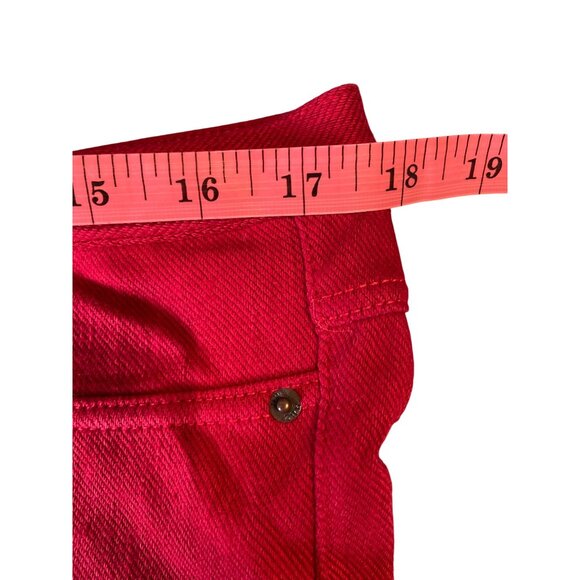 HUE Womens XL Pants Red Stretch Skinny Cotton Blend Preppy - Picture 10 of 10